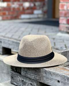 Electric Pukeko | Wide-brim Hat | Cotton & Paper Blend | Camden