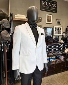 Cambridge | Wool-Mix Dinner Suit Jacket | White