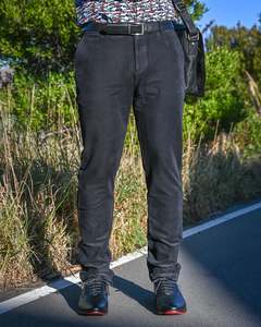 Chinos: Benito | Stretch Cotton Cords | Black