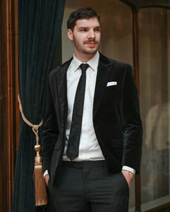 Blazers Jackets: Savile Row | Velvet Blazer | Black