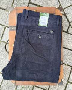 Chinos: Benito | Stretch Cotton Cords | Navy | Needle Cord