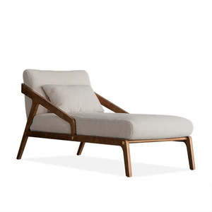 Sofas: Ella Boucle Upholstered Mid-Century Chaise