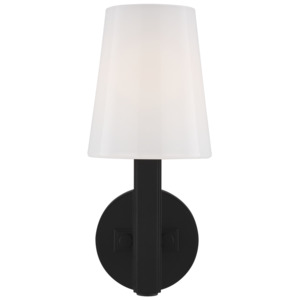 Logan Sconce with White Glass