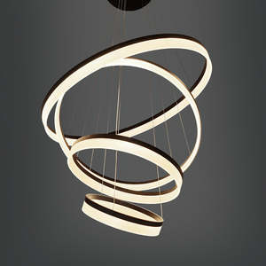 Indoor Lighting: Halo Frost Pendant - Four Ring