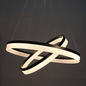 Indoor Lighting: Halo Frost Pendant - Large Two Ring