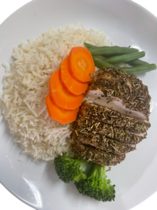 Moroccan Chicken WITH BASMATI RICE AND MIXED VEGITABLES - Muscle Chow