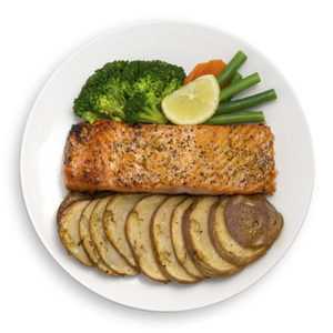 Meals: Salmon and Potato with Mixed Vegetables - Muscle Chow