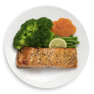 Meals: Salmon with Mixed Vegetables - Muscle Chow
