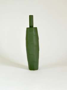15. TALL DARK GREEN VASE