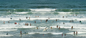 Cathy Carter: WAIMARAMA BATHERS #1