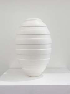 John Parker: #25-9 MATT WHITE RIDGED VESSEL