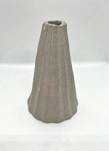 GREY PLEATED VASE #1