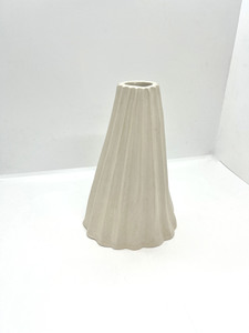 Pip Woods 1: WHITE PLEATED VASE #1