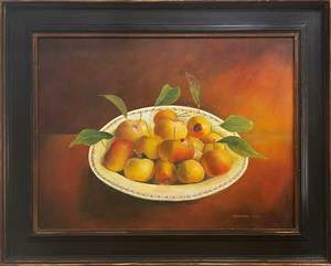 Alexandra Tylee: CRABAPPLES IN BOWL (FRAMED)