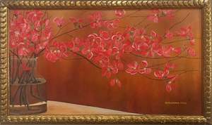 Alexandra Tylee: JAPONICA IN A JUG (FRAMED)