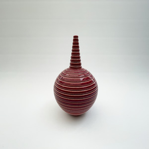 Formal Roots: #22 BURGUNDY GROOVED CONICAL NECKED BOTTLE