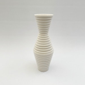 #20 MATT WHITE GROOVED CONICAL NECKED BOTTLE