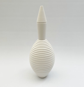 Formal Roots: #17 MATT WHITE GROOVED CONICAL NECKED BOTTLE