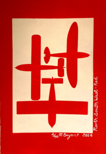 NORTH, SOUTH, WEST - RED