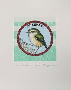 NZ NATIVE BIRD SOUVENIR BADGE - RIFLEMAN