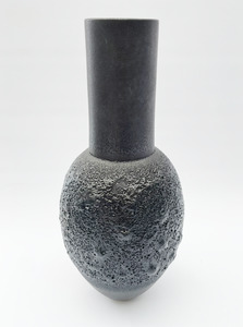 #25-14 MATTE BLACK VOLCANIC VESSEL