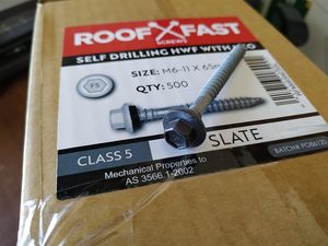 Products: New Slate 6mm x 65mm Rooffast Hex Screws (500) Musgroves