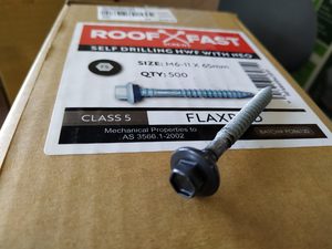 New Flaxpod 6mm x 65mm Rooffast Screws (500) Musgroves
