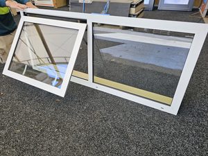Products: White 1500x600mm D/G Aluminium Window Musgroves