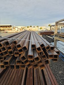 Box Black Steel 35x35x3000mm Musgroves