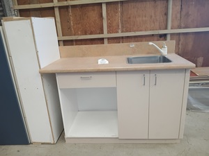 Almond Ivory Kitchenette with White Mottled Top Musgroves