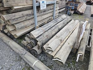 Pine Half Round H4 Pole 170 - 200mm x 2100mm Musgroves