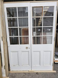 Products: Ext Baltic Pine, 2 Panel + 8 Pane French Door Musgroves