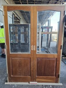 Ext Cedar 1 Panel + 1 Pane French Door Musgroves