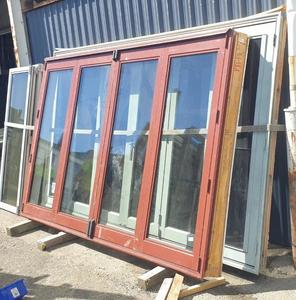 Products: Red Double-Glazed Aluminium Bi-fold Door Musgroves