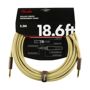 Products: Fender Deluxe Series Tweed Instrument Cable 18.6' Tweed - Music Machine - Musical Instruments NZ - Guitars NZ