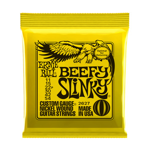 Ernie Ball Beefy Slinky 2627 Nickel Drop Tuning Electric Guitar Strings 11-54 - &hellip;