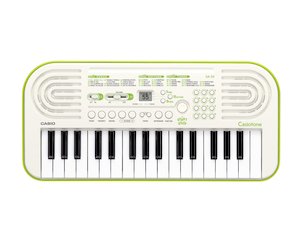 Digital Piano Keyboard Collection: Casio SA-50 32-Key Mini Keyboard in White/Green