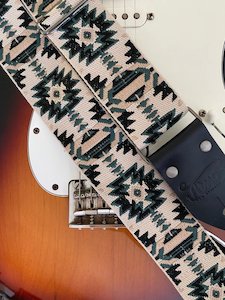 Atmos Ancient Echoes Guitar Strap Black Leather