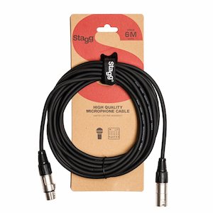 Stagg: Stagg SMC6 XLR Microphone Cable – 20ft Black