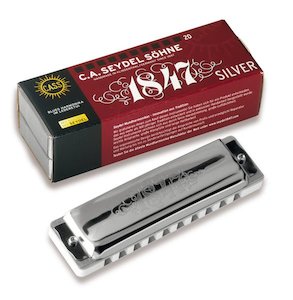 C.A. Seydel Blues 1847 Silver Harmonica in Key of D