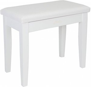 Samick BS15 Piano Bench with Vinyl Top - White