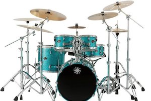 Sakae: Sakae Osaka Heritage Evolved 4pc Drum Kit Maple Turquoise Champagne