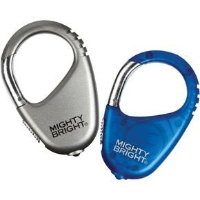 Mighty Bright 2 Pack Carabiner Light Silver & Blue