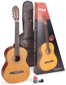 Guitars: Stagg C410 1/2 Size Classical Guitar Package - Natural