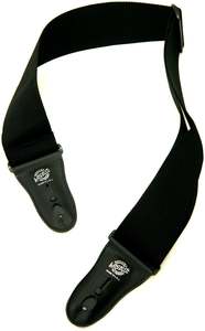 Lock-It Straps Guitar Strap 3-inch Black Poly Strap