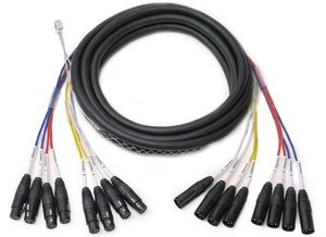 EWI 20' Dual Fantail 8 Channel Patch Snake XLR to XLR