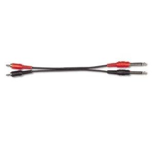 Ewi: EWI AMC Dual RCA Male to Dual 6.3mm Jack Cable - 20ft