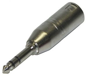 EWI 3 Pin Male XLR to Male 1/4 TRS Barrel Adaptor