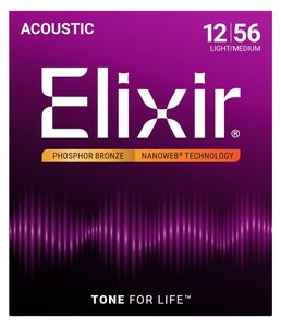 Elixir Nanoweb Acoustic Phosphor Light Medium 12-56