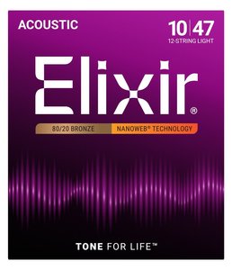 Elixir Nanoweb Acoustic 12 String Light 10-47